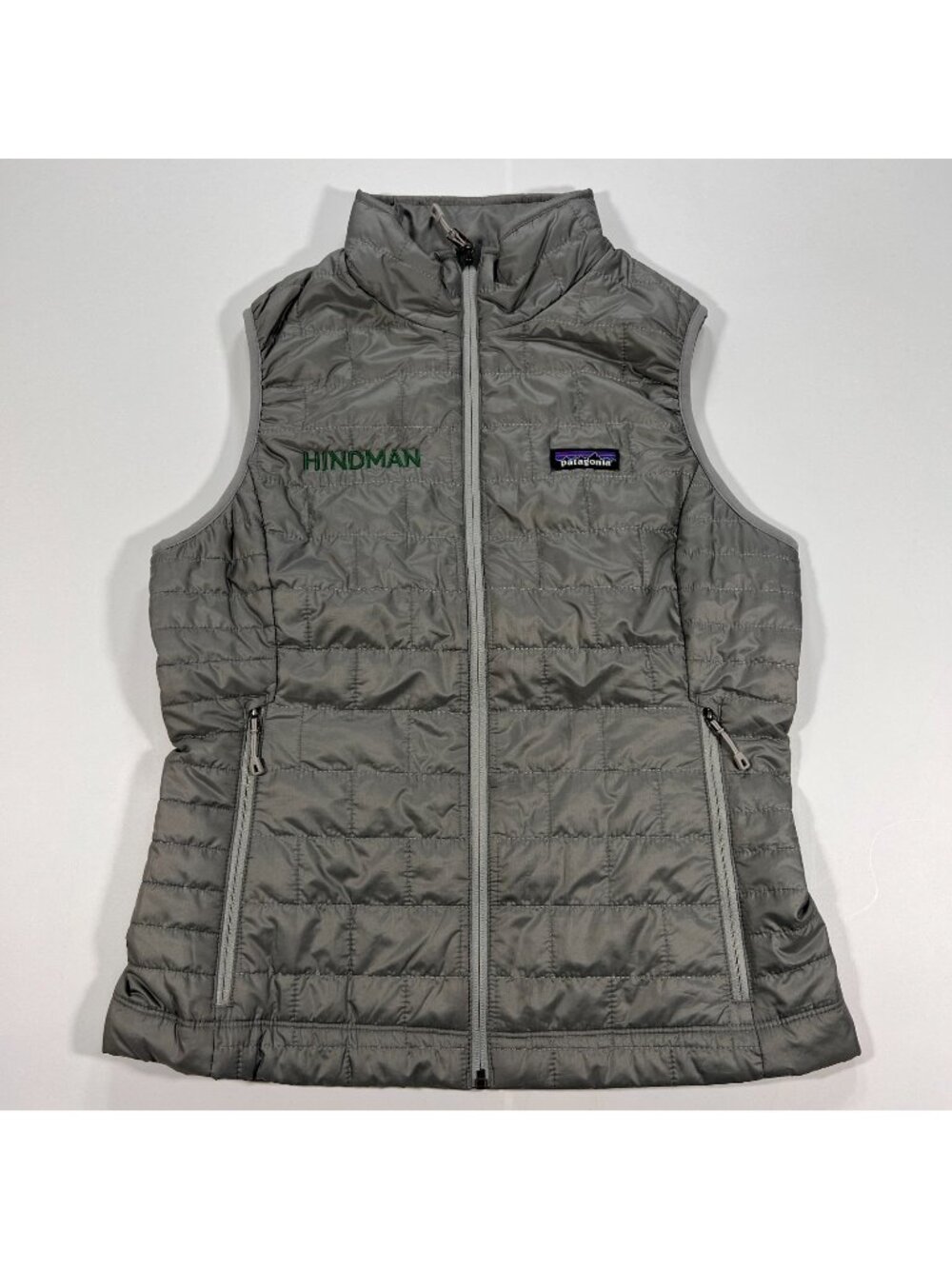 Patagonia Jacket Women's S Gray Polyester Puffer Full-Zip Hiking Climbing Travel